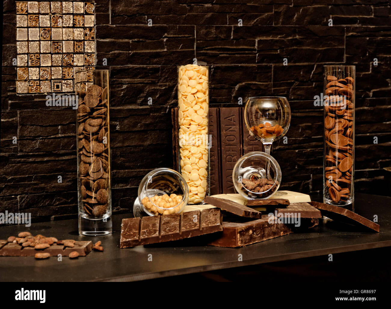 Différents types de chocolat Banque D'Images