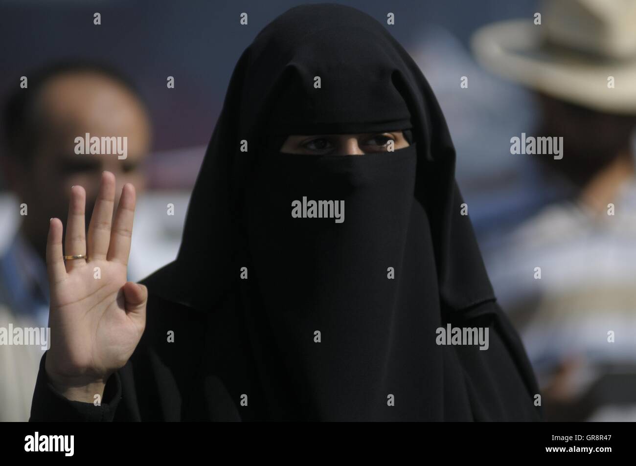 Woman-The voilée Niqab Banque D'Images