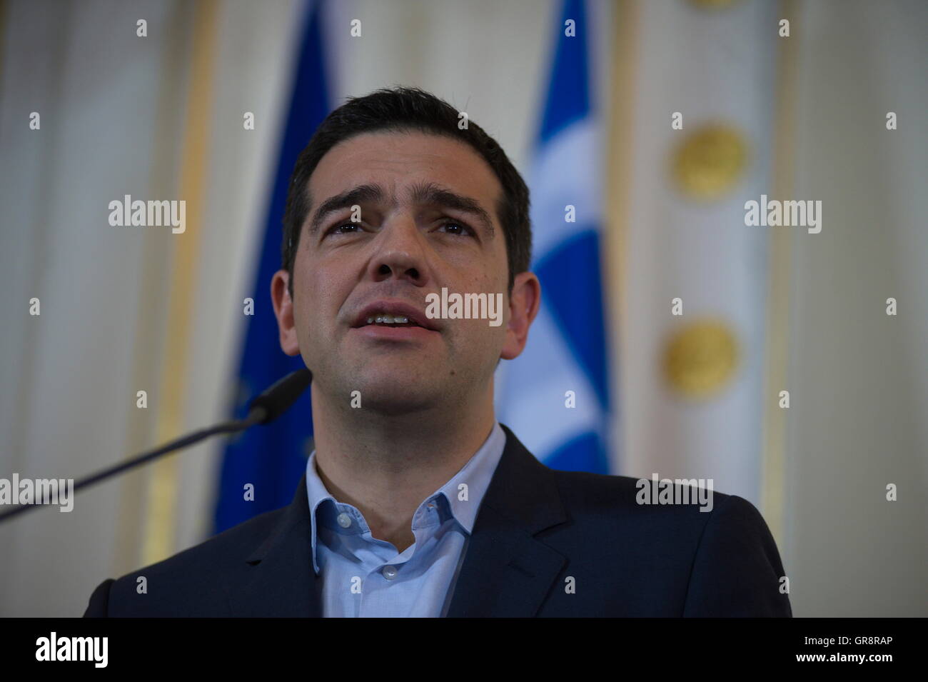 Visite de travail du Premier Ministre grec Alexis Tsipras à Vienne Banque D'Images