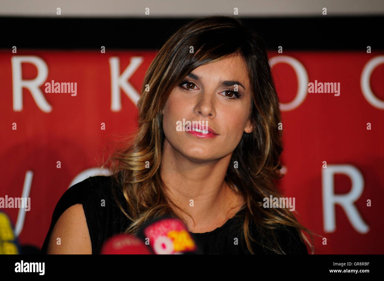 Invité d'opéra Richard Lugner, Elisabetta Canalis à Vienne Banque D'Images