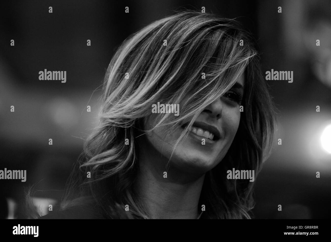 Invité d'opéra Richard Lugner, Elisabetta Canalis à Vienne Banque D'Images