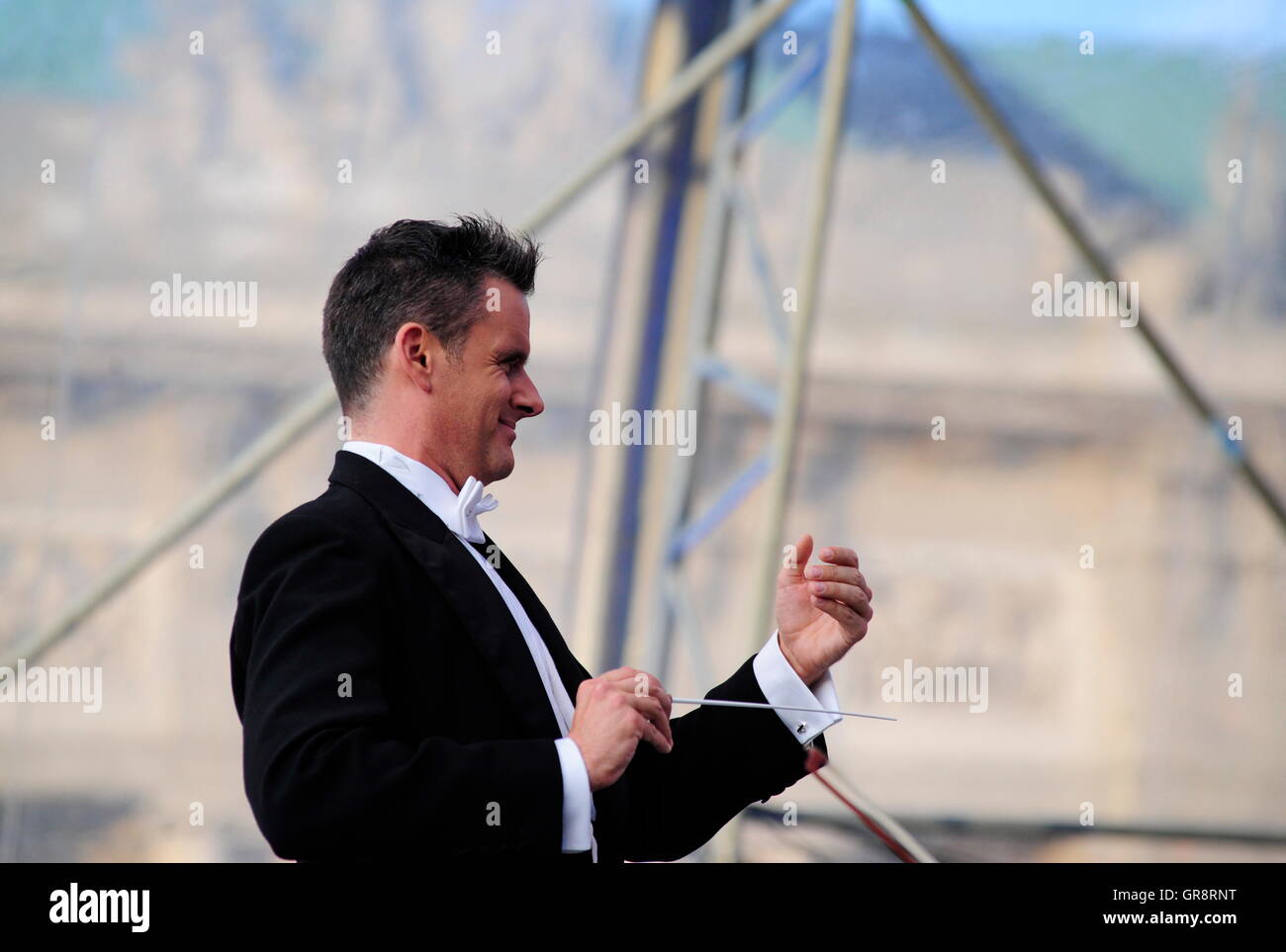 Chef d'orchestre de l'Orchestre symphonique de Vienne, Philippe Jordan Banque D'Images