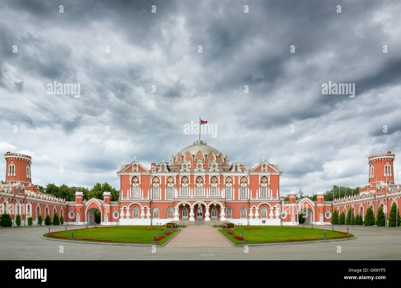 La Petroff Palace à Moscou. Construit en style néo-gothique. Banque D'Images