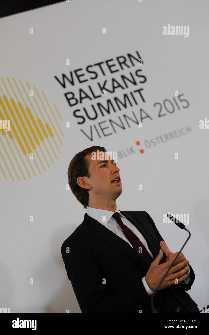 La ministre autrichienne des affaires étrangères, Sebastian Kurz Banque D'Images
