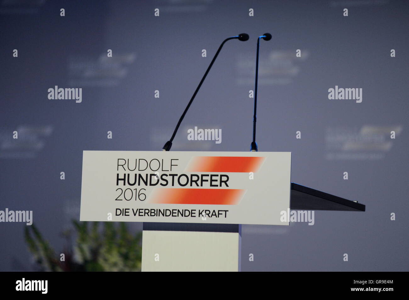 Lancement de campagnes intensives de Rudolf Hundstorfer Banque D'Images