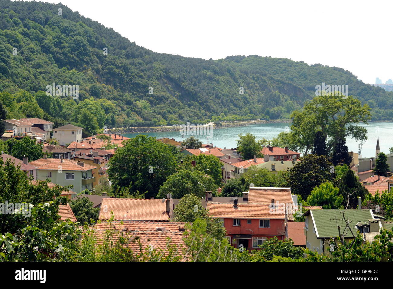 L'Anadolu Kavagi Village de pêche sur la rive orientale du Bosphore, Istanbul Province Banque D'Images
