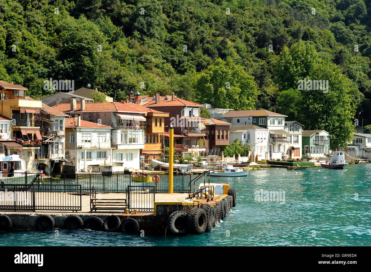 L'Anadolu Kavagi Village de pêche sur la rive orientale du Bosphore, Istanbul Province Banque D'Images