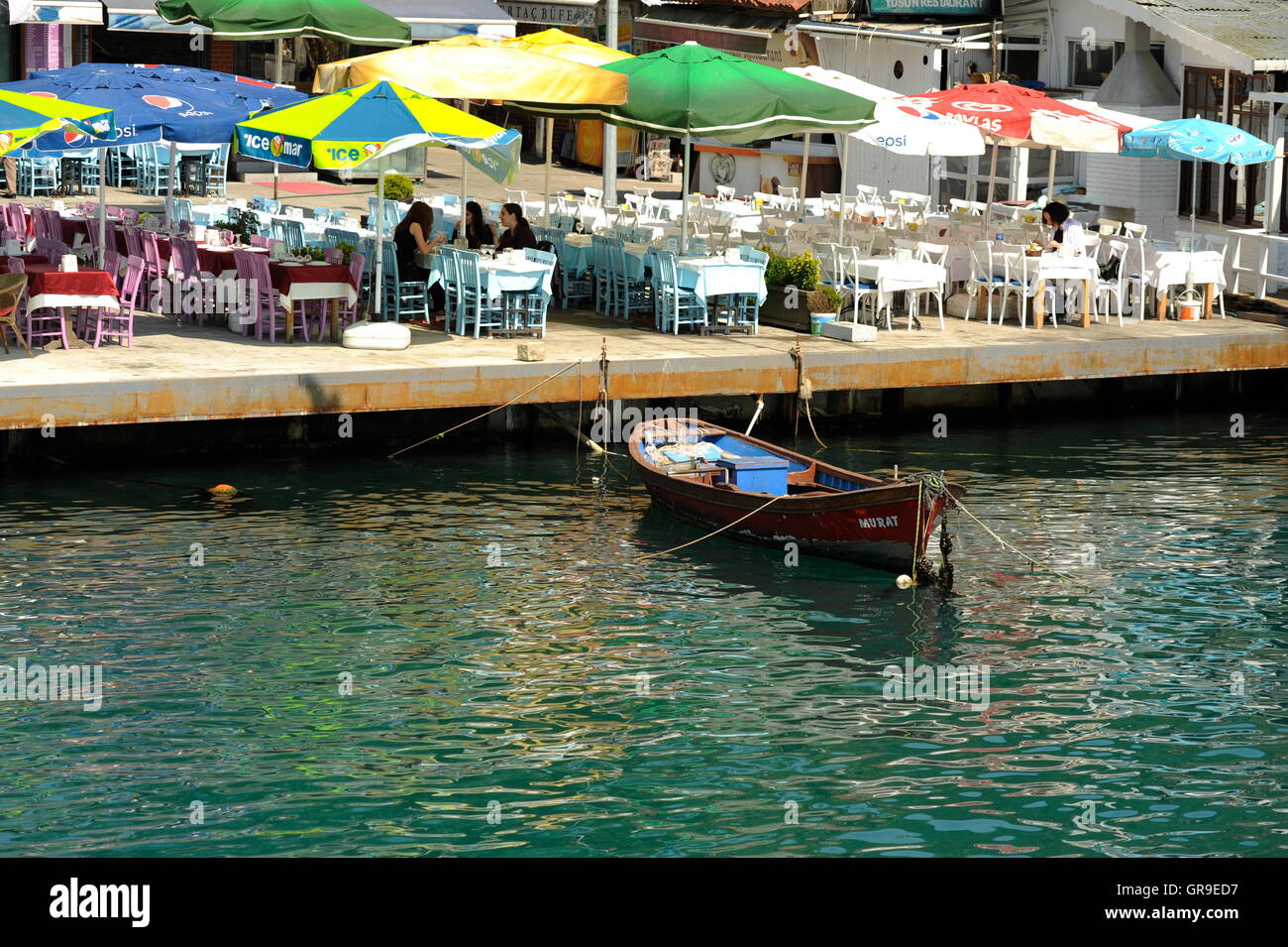 L'Anadolu Kavagi Village de pêche sur la rive orientale du Bosphore, Istanbul Province Banque D'Images