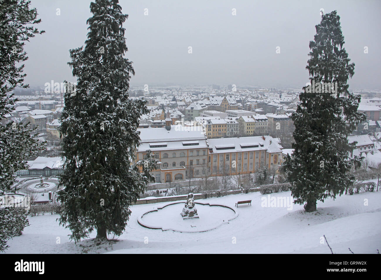 Bamberg en hiver Banque D'Images