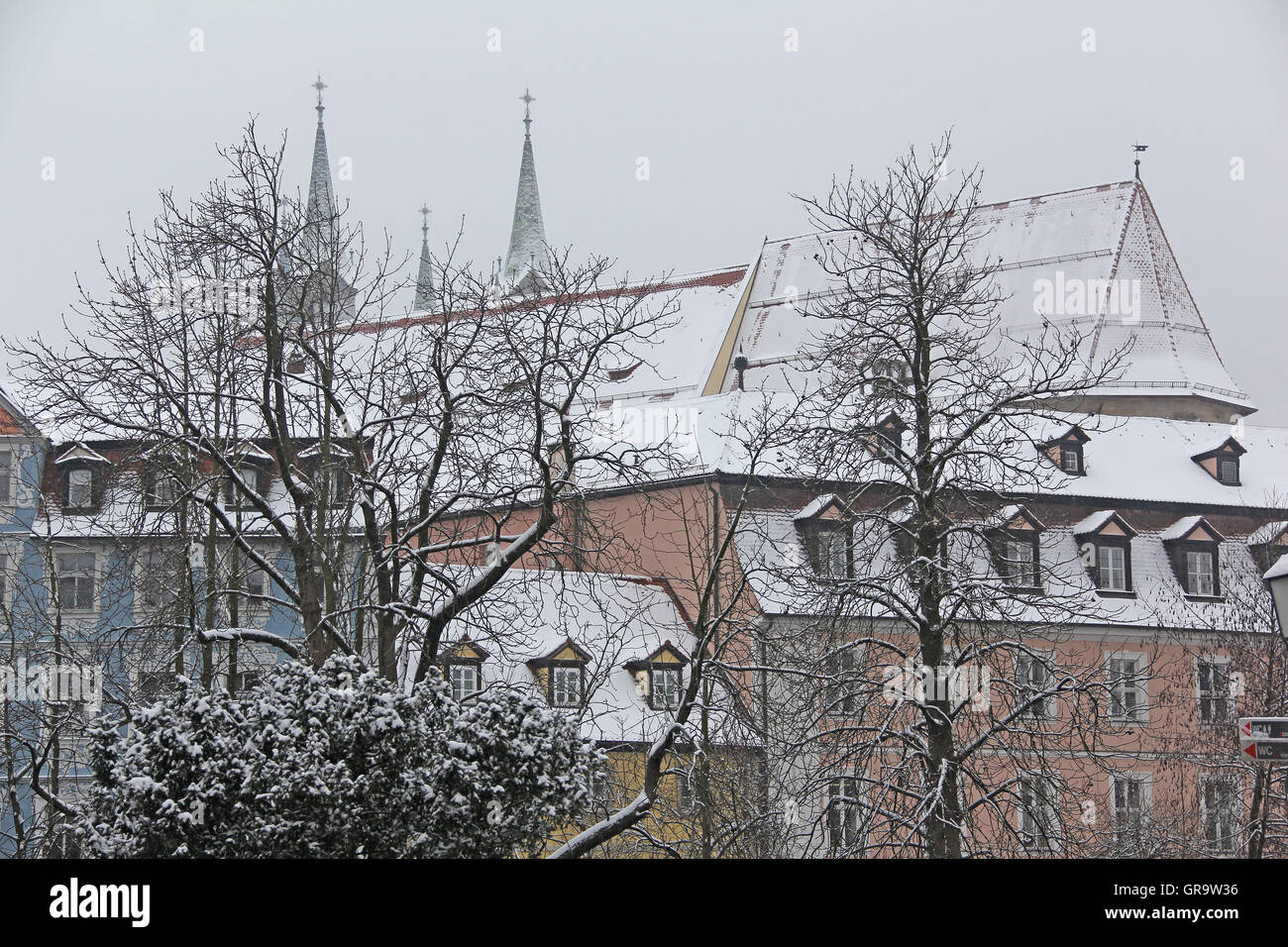 Bamberg en hiver Banque D'Images