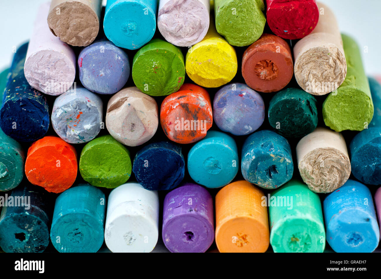 Craies pastel de couleur Banque D'Images