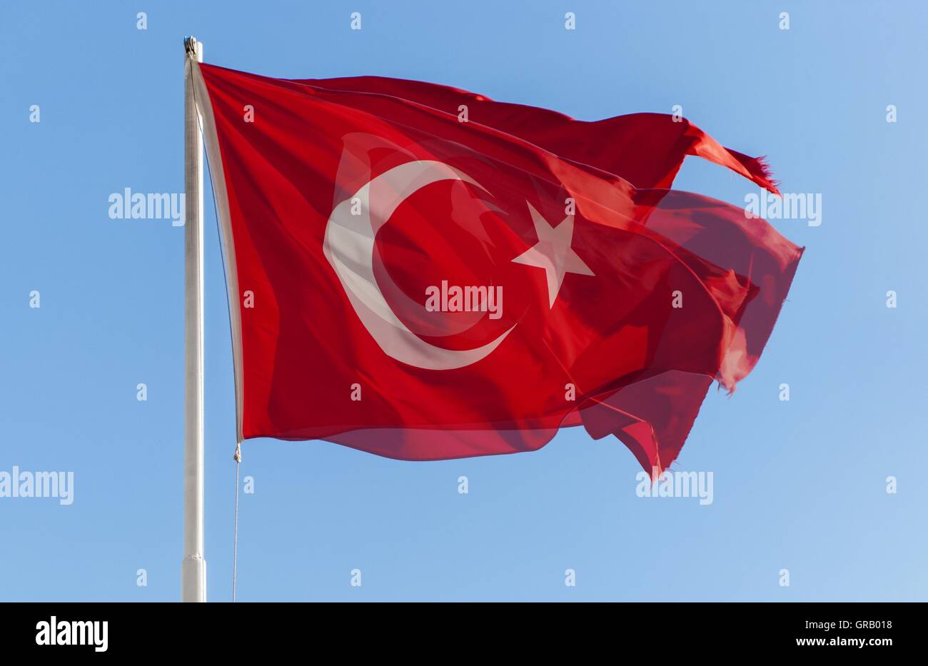 Le drapeau national turc Aliéné Banque D'Images