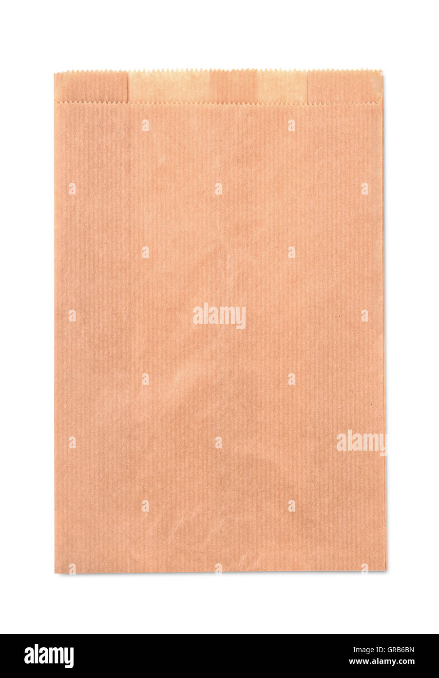 Vue de dessus du nouveau sac de papier plié Banque D'Images