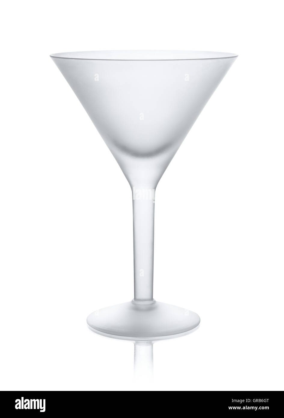 Matt vide verre martini blanc isolé Banque D'Images