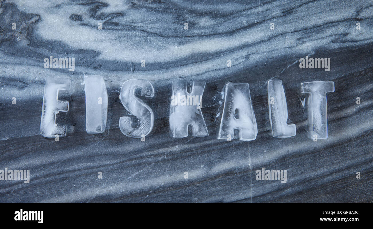 Légende fabriqué à partir de la glace Banque D'Images