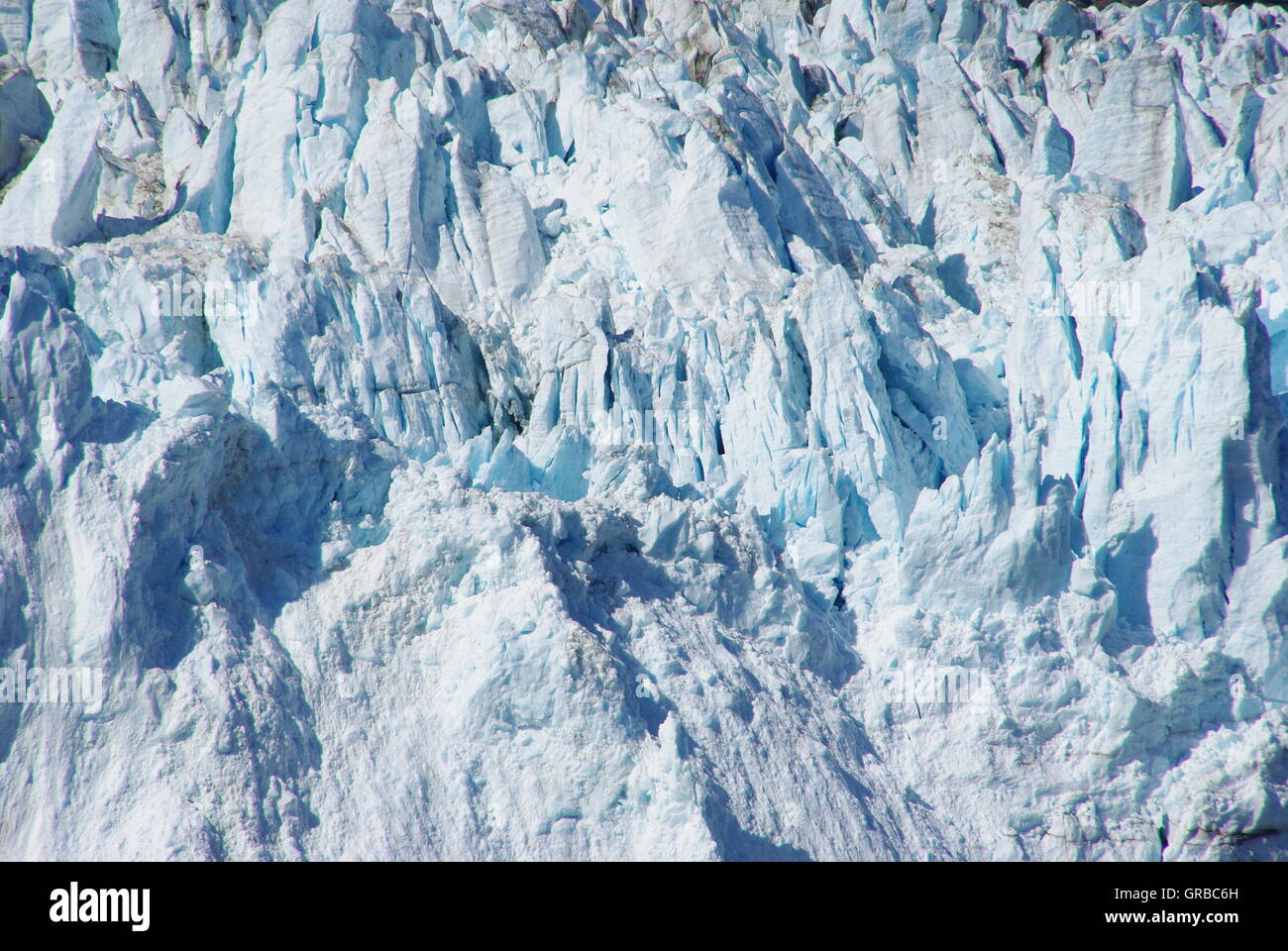 Glace - Marjorie Glacier, Glacier Bay, Alaska. Prise d'un navire de croisière à Glacier Bay. Banque D'Images
