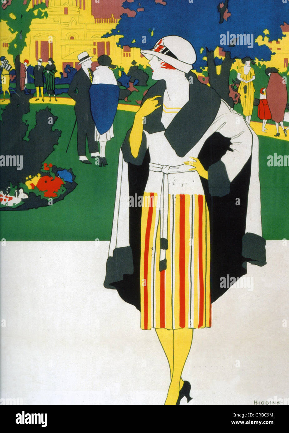 LADIES FASHIONS 1920 Partie d'un chemin de fer à partir de 1923 de l'affiche en anglais Banque D'Images