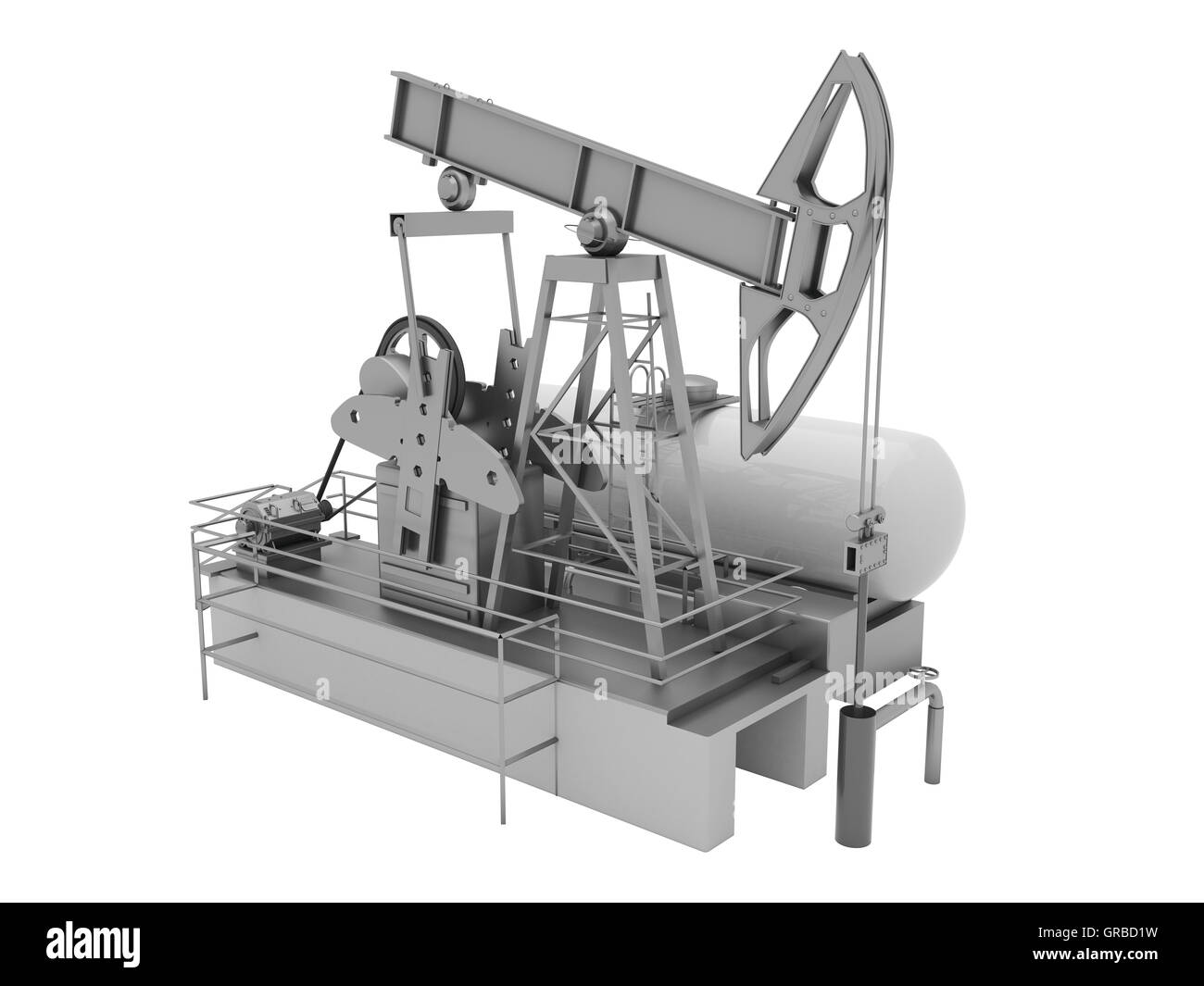 Pumpjack isolated Banque D'Images