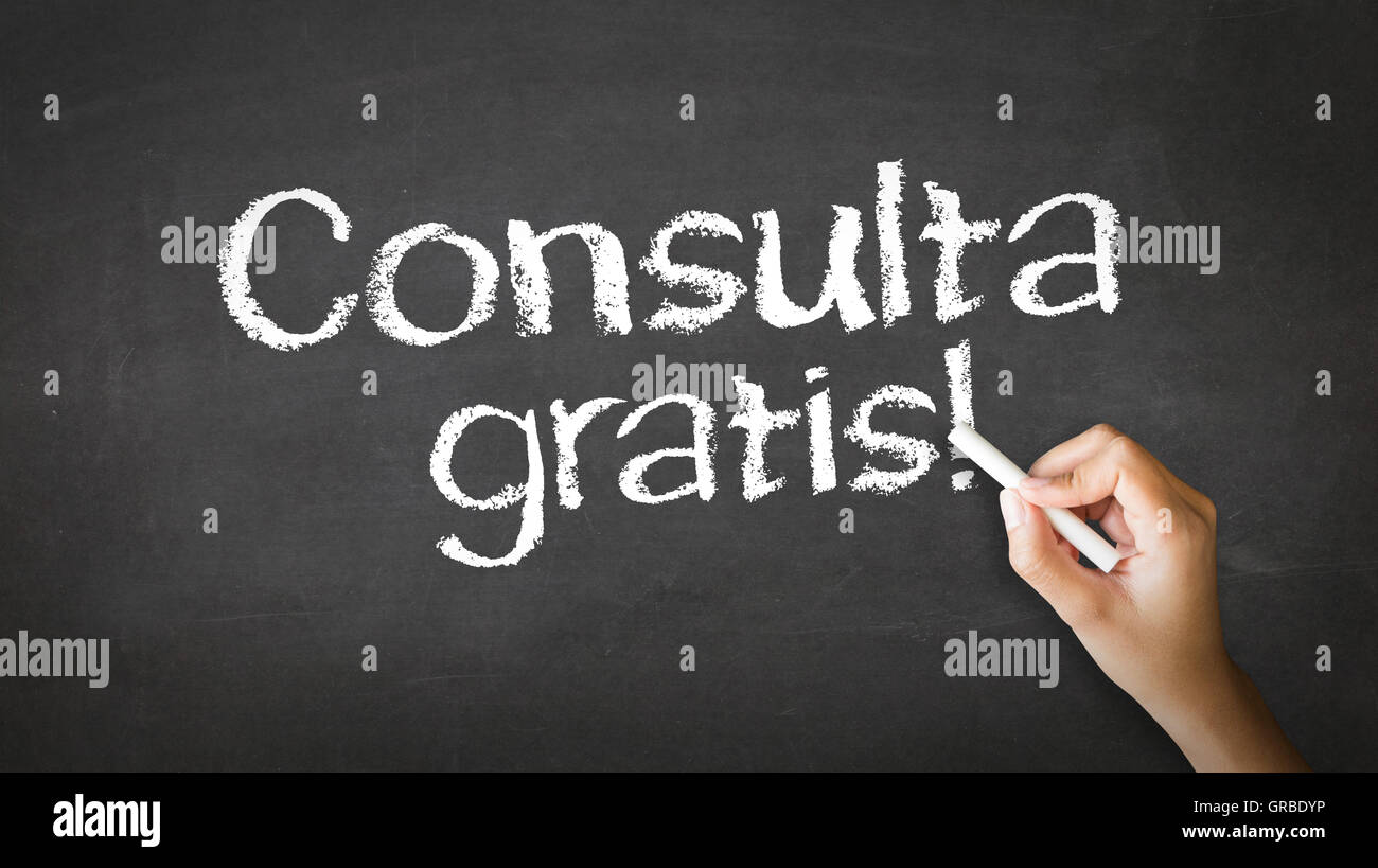 Consultation gratuite (en espagnol) Banque D'Images