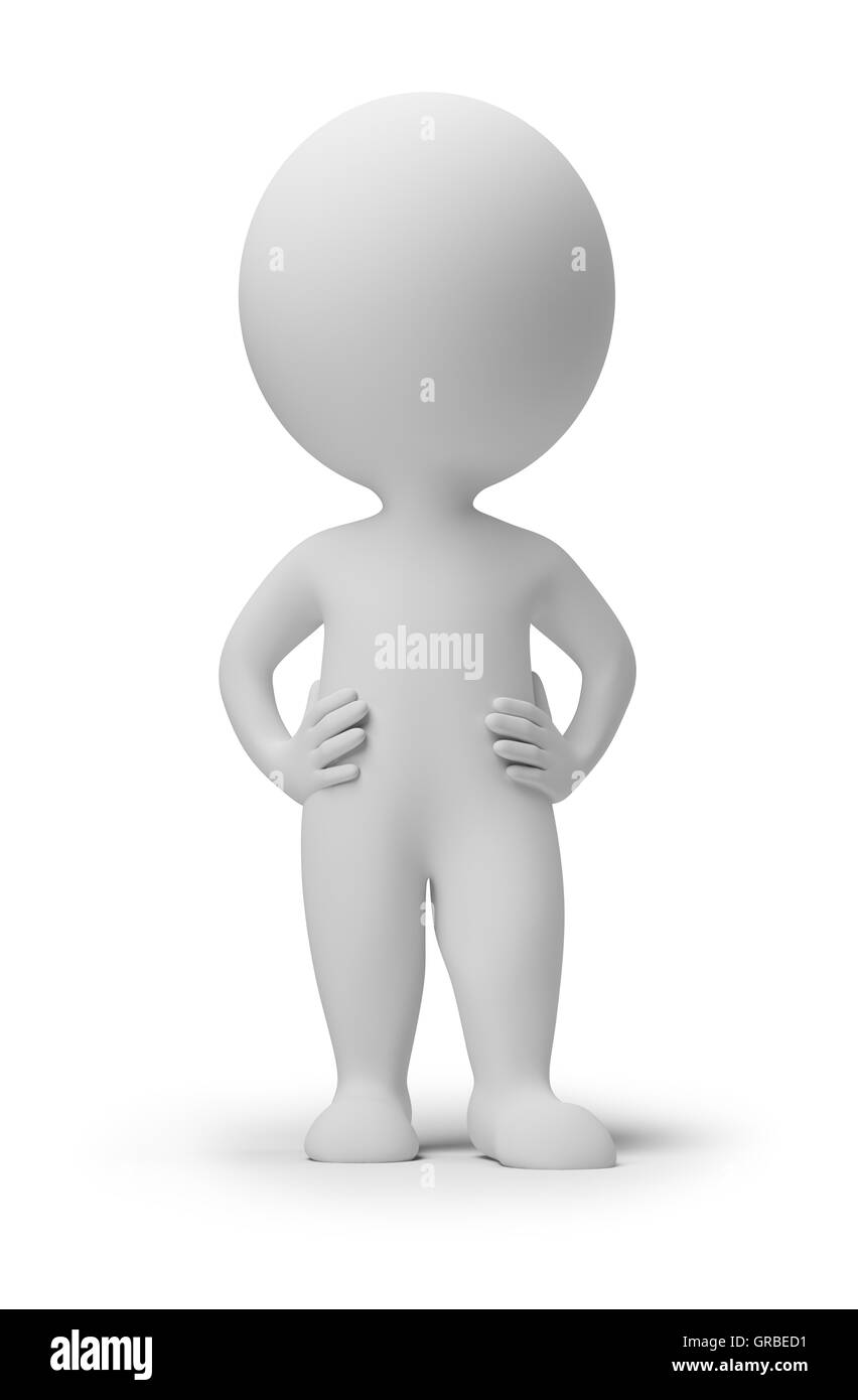 Les petites personnes 3d - confiance Banque D'Images