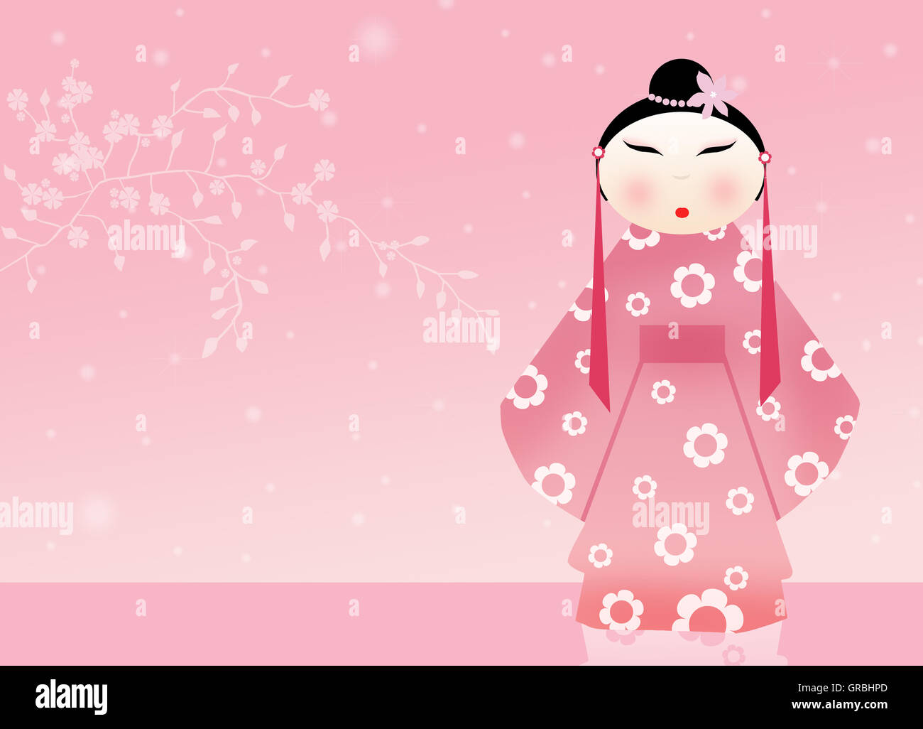 Poupées kokeshi Banque D'Images