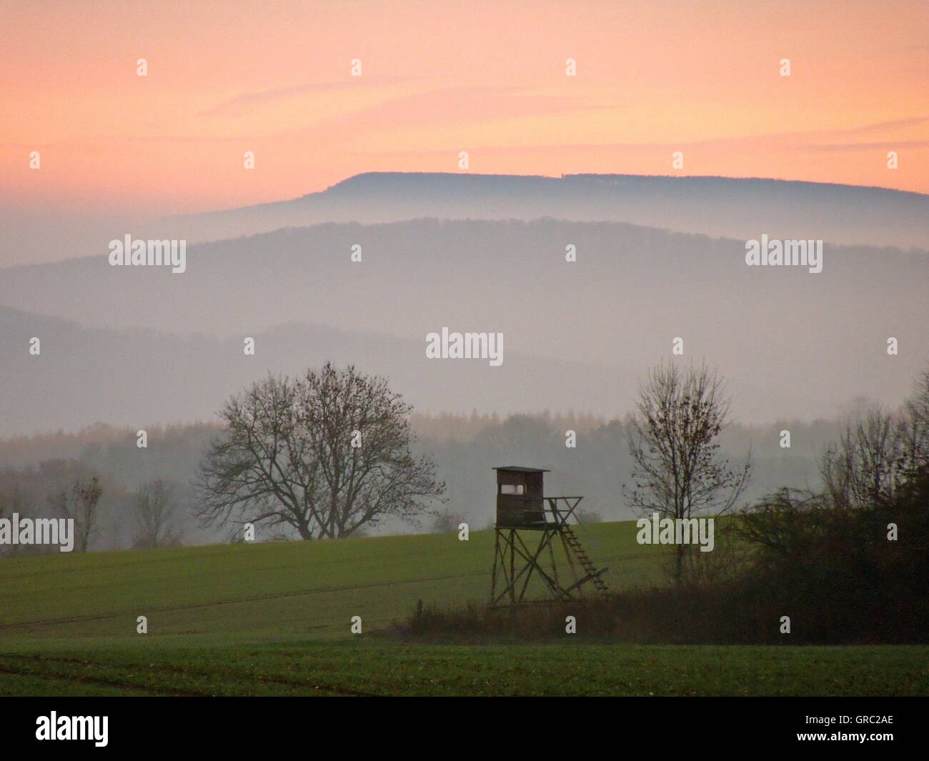 Le calme du soir au coucher du soleil Banque D'Images