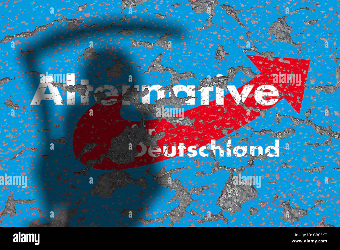 Logo de l'érosion de l'AFD Parti politique Banque D'Images