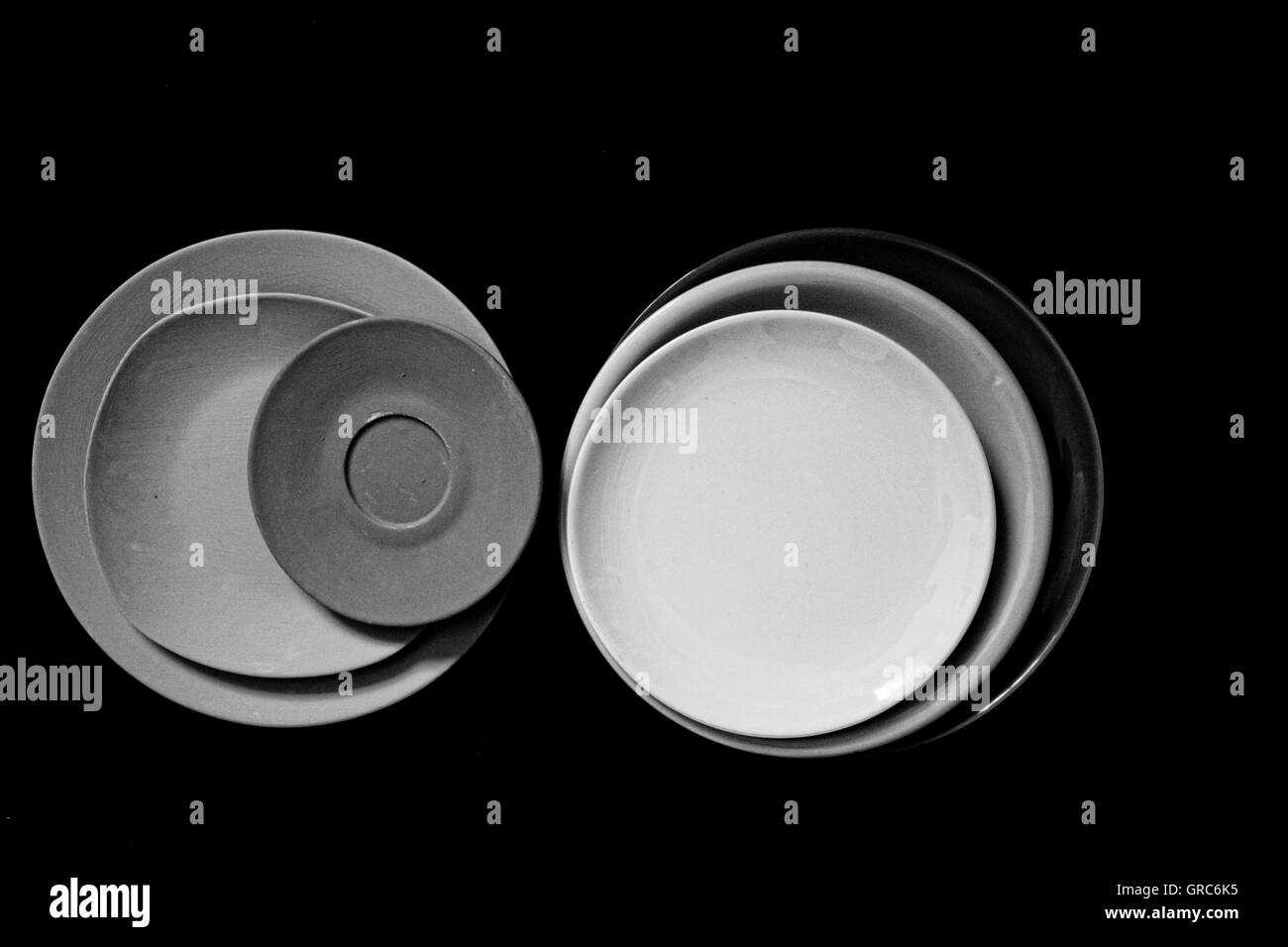 Batterie de cuisine vaisselle en porcelaine Couleur Taille Quantité Objet alimentaire Banque D'Images
