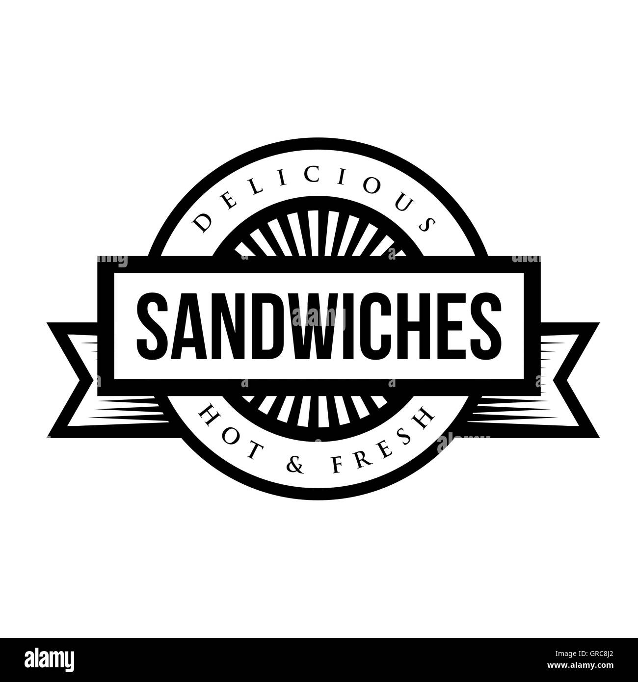 Sandwiches vintage stamp vector Illustration de Vecteur