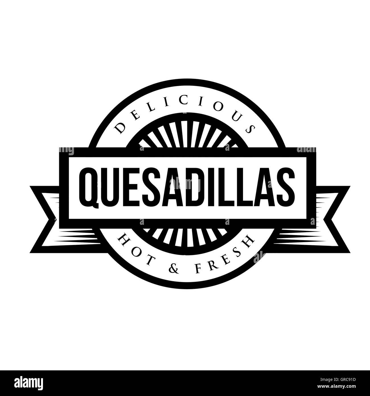 La cuisine mexicaine vintage sign - Quesadillas Illustration de Vecteur