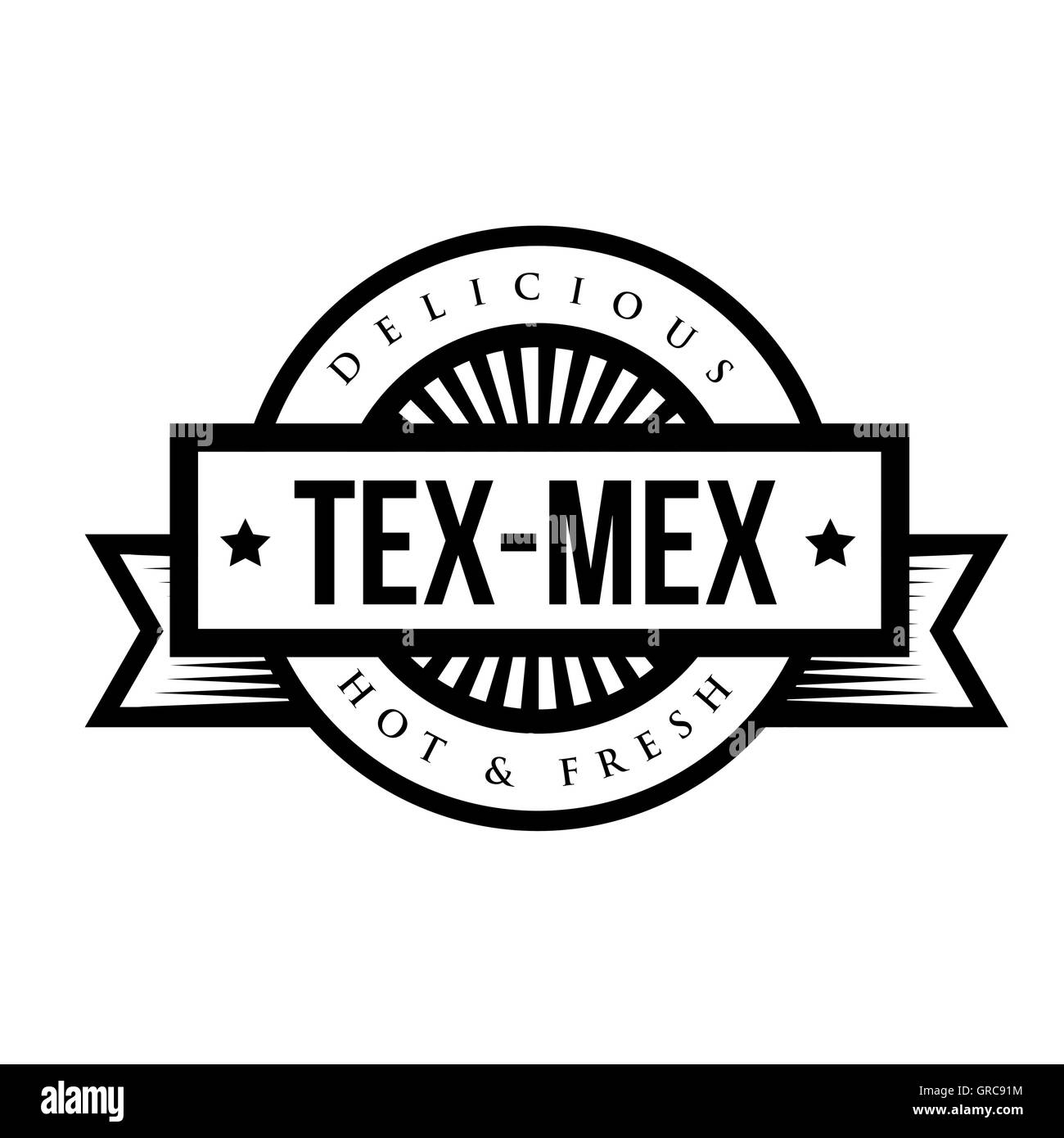 Cuisine mexicaine - Tex-Mex signe vintage Illustration de Vecteur