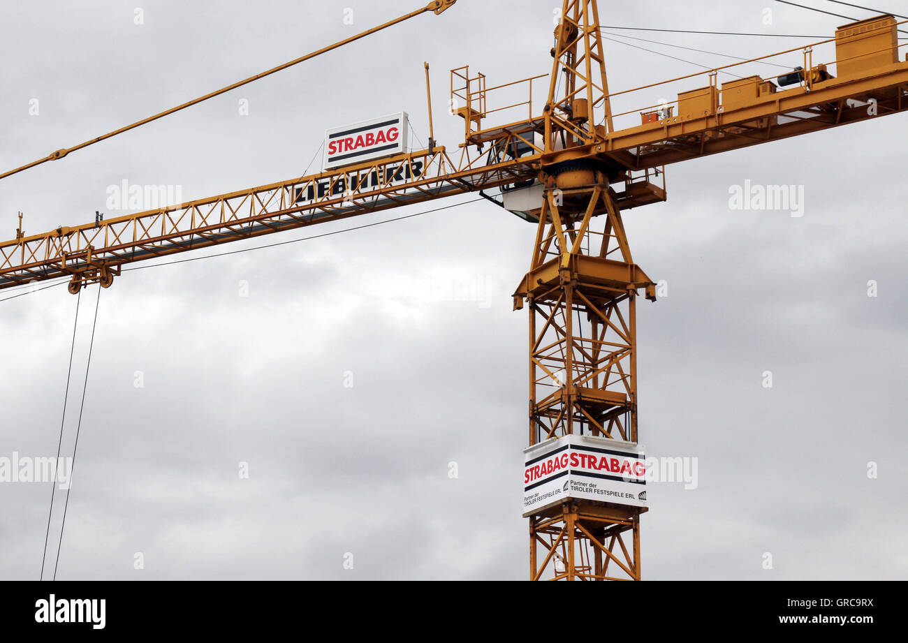 Liebherr Grues de construction Banque D'Images