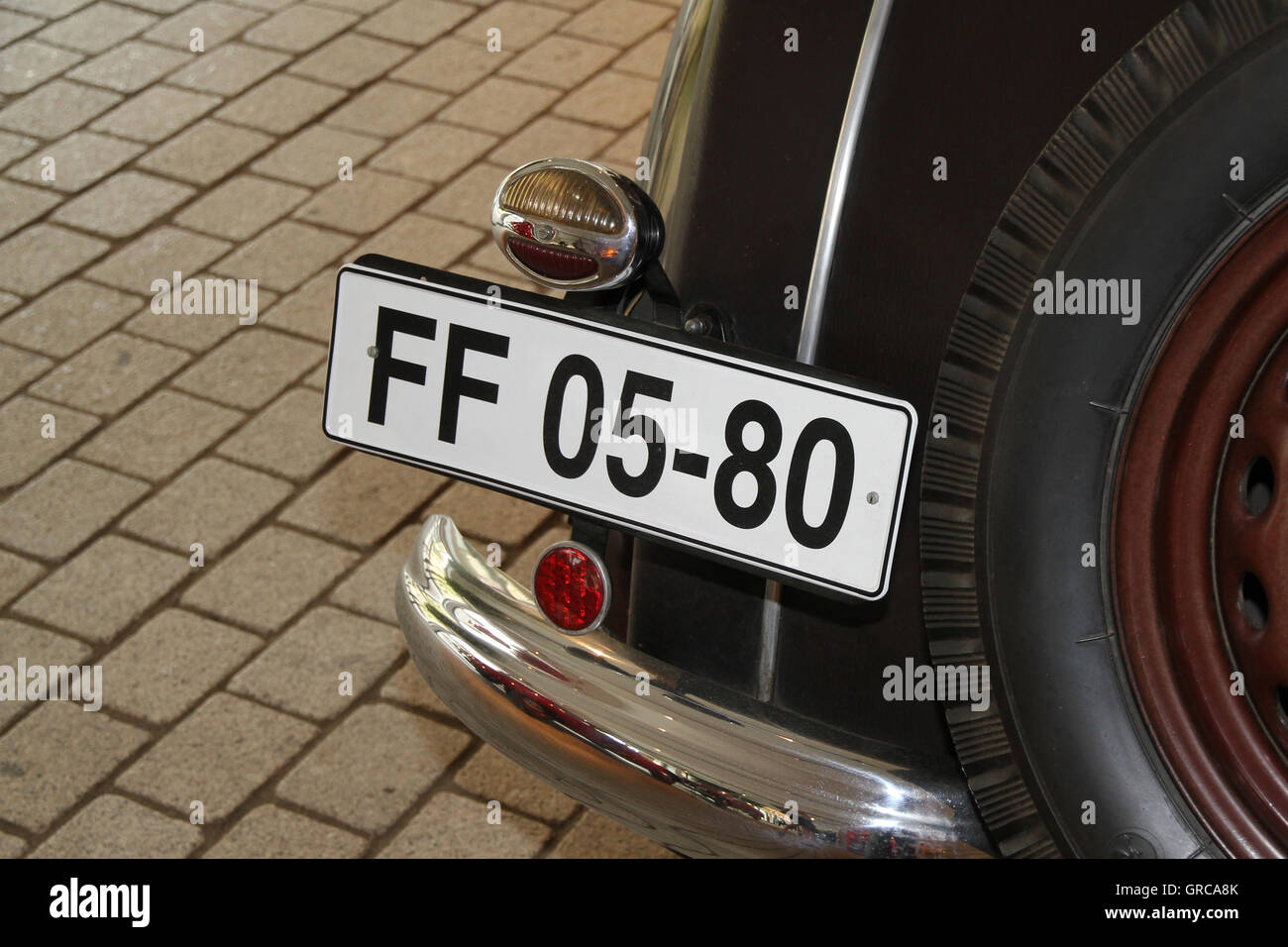 La plaque de numéro de voiture Banque D'Images