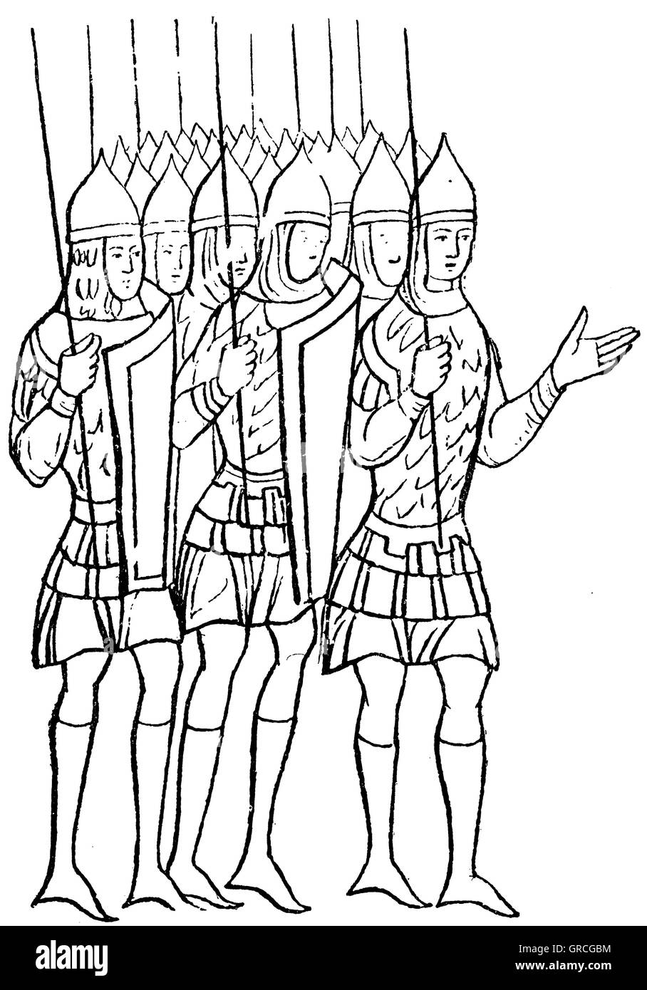 Fédération des guerriers de la 10e siècle Banque D'Images