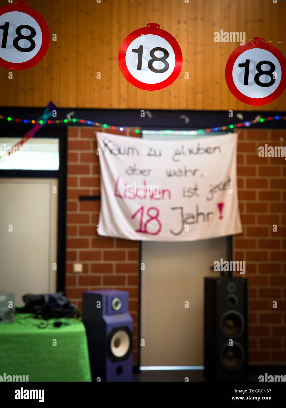 18, anniversaire, l'âge de la majorité Banque D'Images