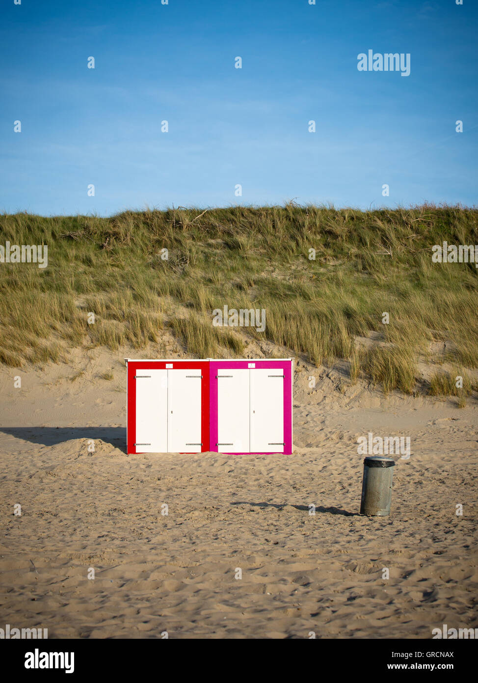 Beach House sur la mer du Nord Banque D'Images