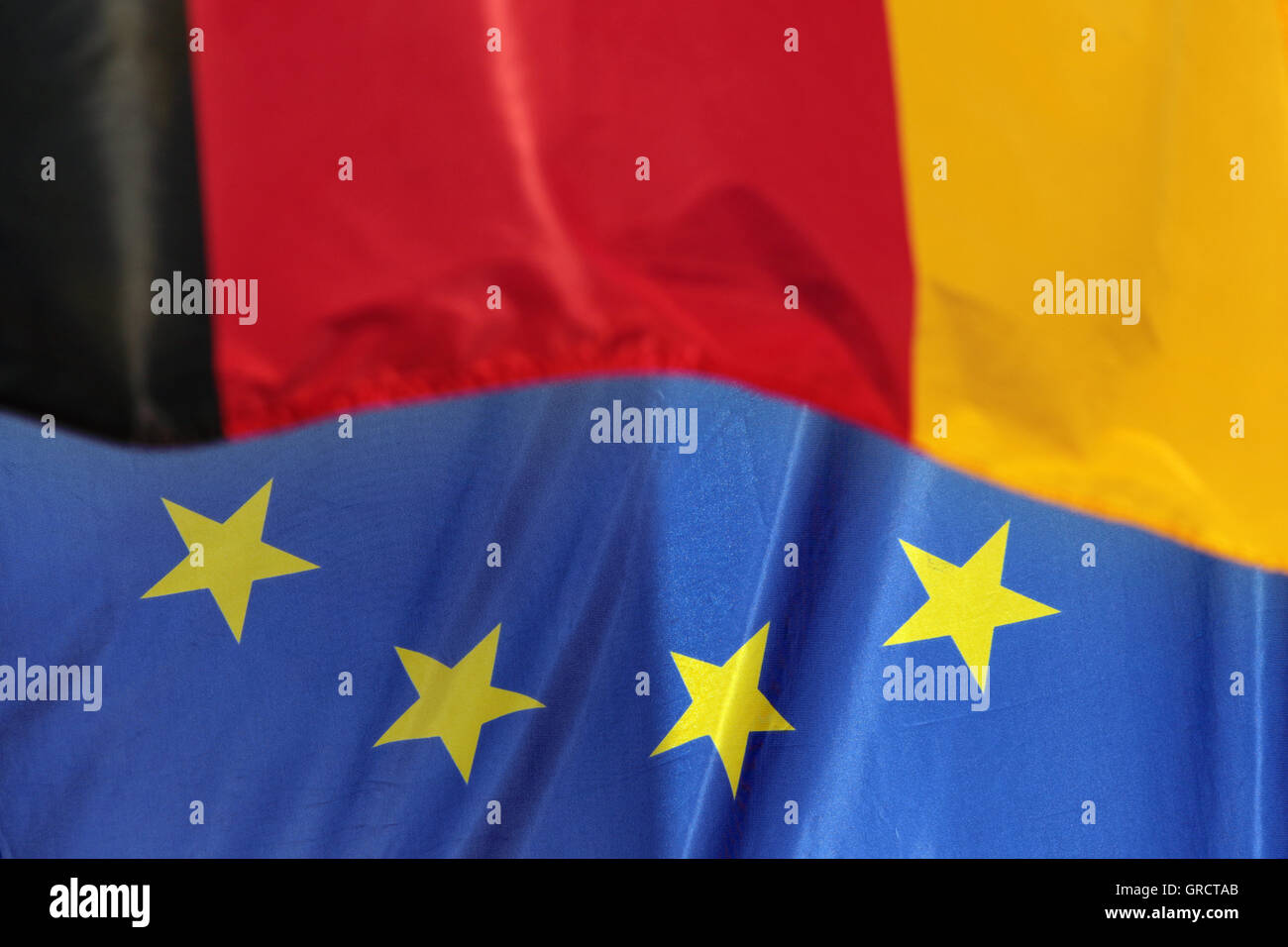 Drapeaux de l'Allemagne et l'Union européenne l'Union européenne Banque D'Images