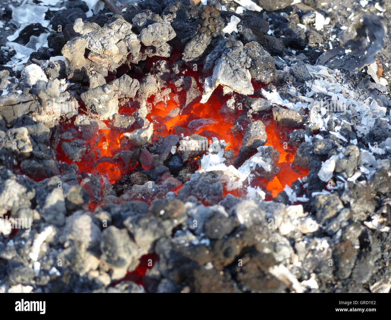 La braise, feu forgé Banque D'Images