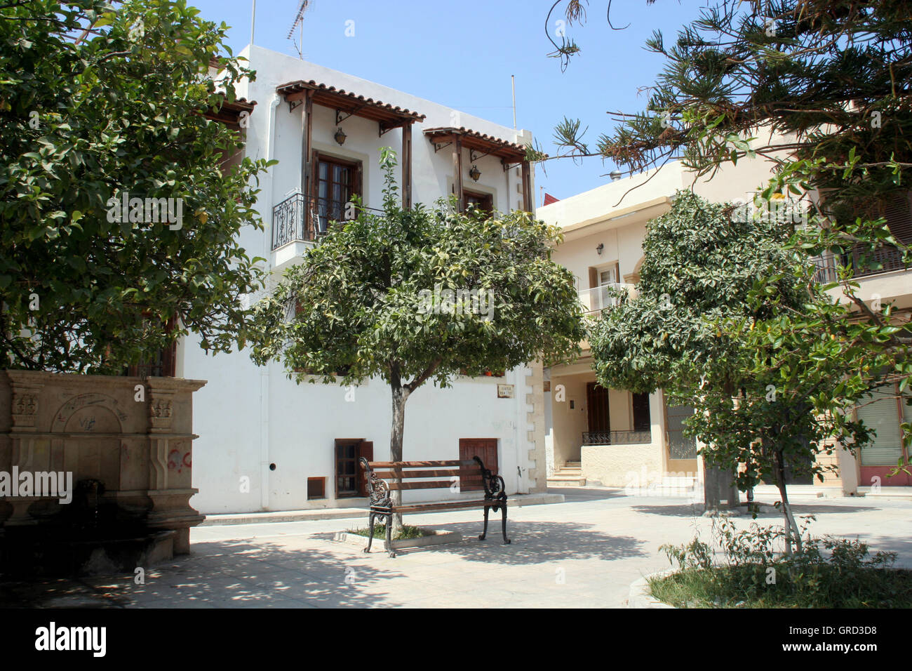 Lieu calme à Rethymnon Banque D'Images