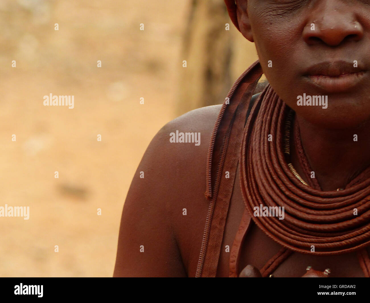 Portrait d'une femme Himba, Namibie Banque D'Images