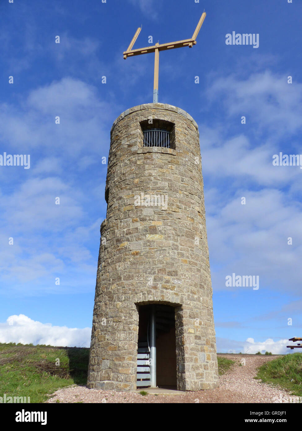 Tour Napoléon près de Sprendlingen, télégraphe optique, optique de la transmission du signal sur de grandes distances Banque D'Images