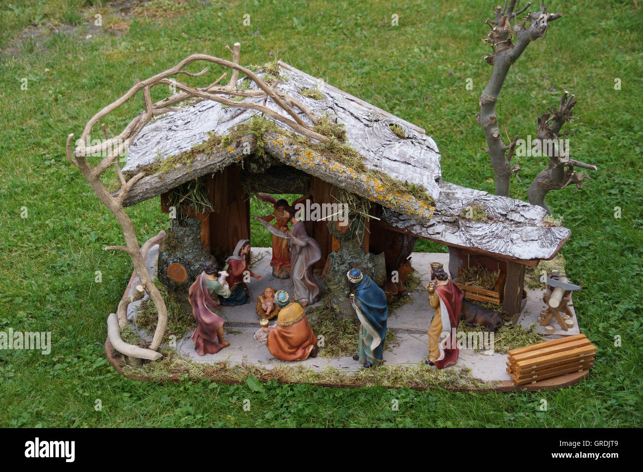 Crèche de Noël, crèche de Noël Banque D'Images