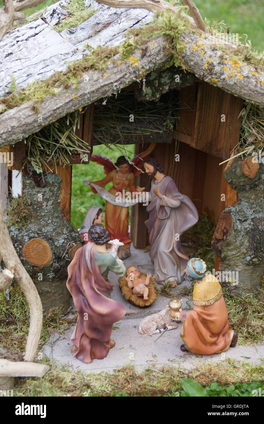 Crèche de Noël, crèche de Noël Banque D'Images