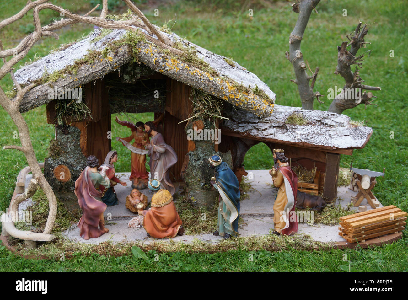 Crèche de Noël, crèche de Noël Banque D'Images