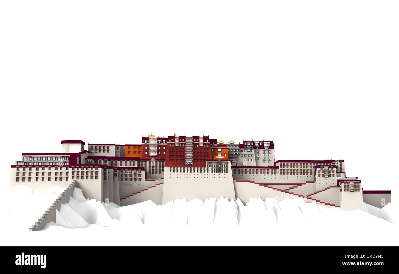 Palais du Potala 10 Banque D'Images