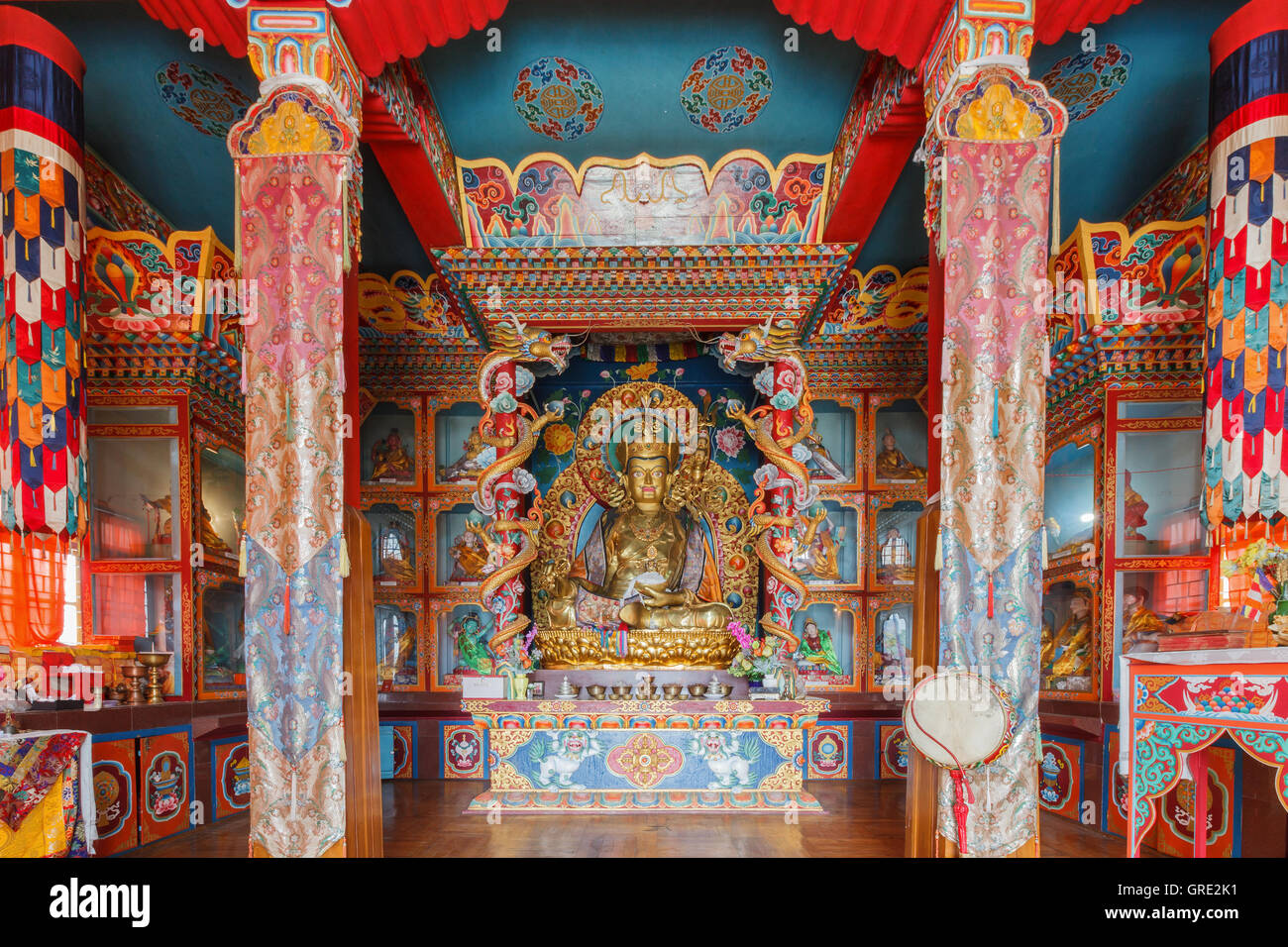 Monastère bouddhiste tibétain Banque D'Images
