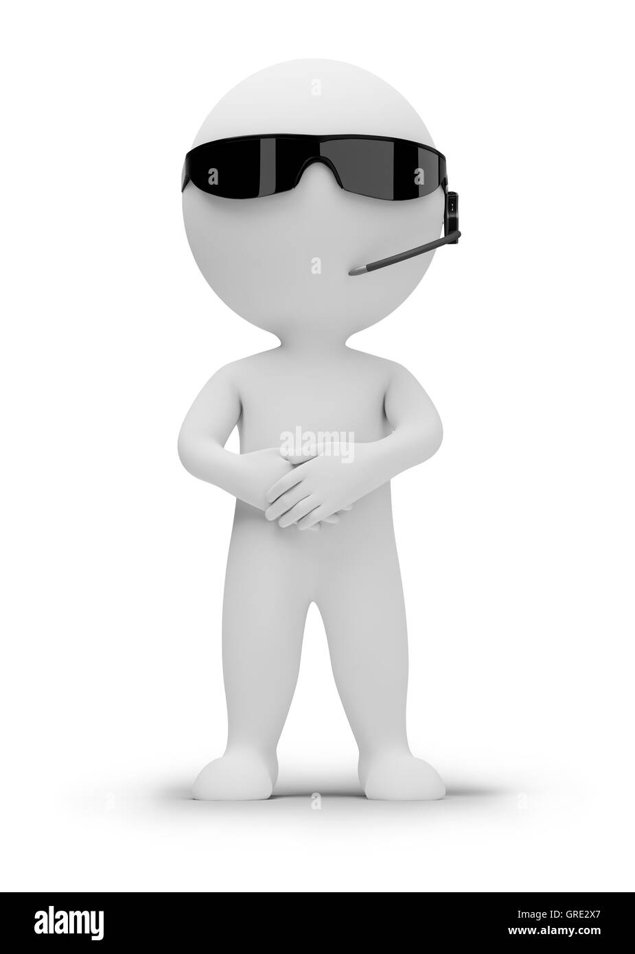 Les petites personnes 3d - Agent de sécurité Banque D'Images