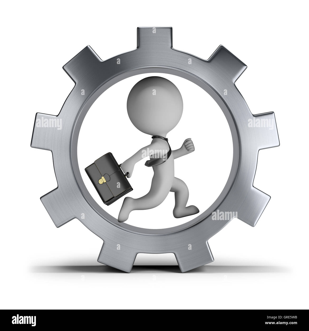 Petit 3d - les gens d'affaires dans le pignon Banque D'Images