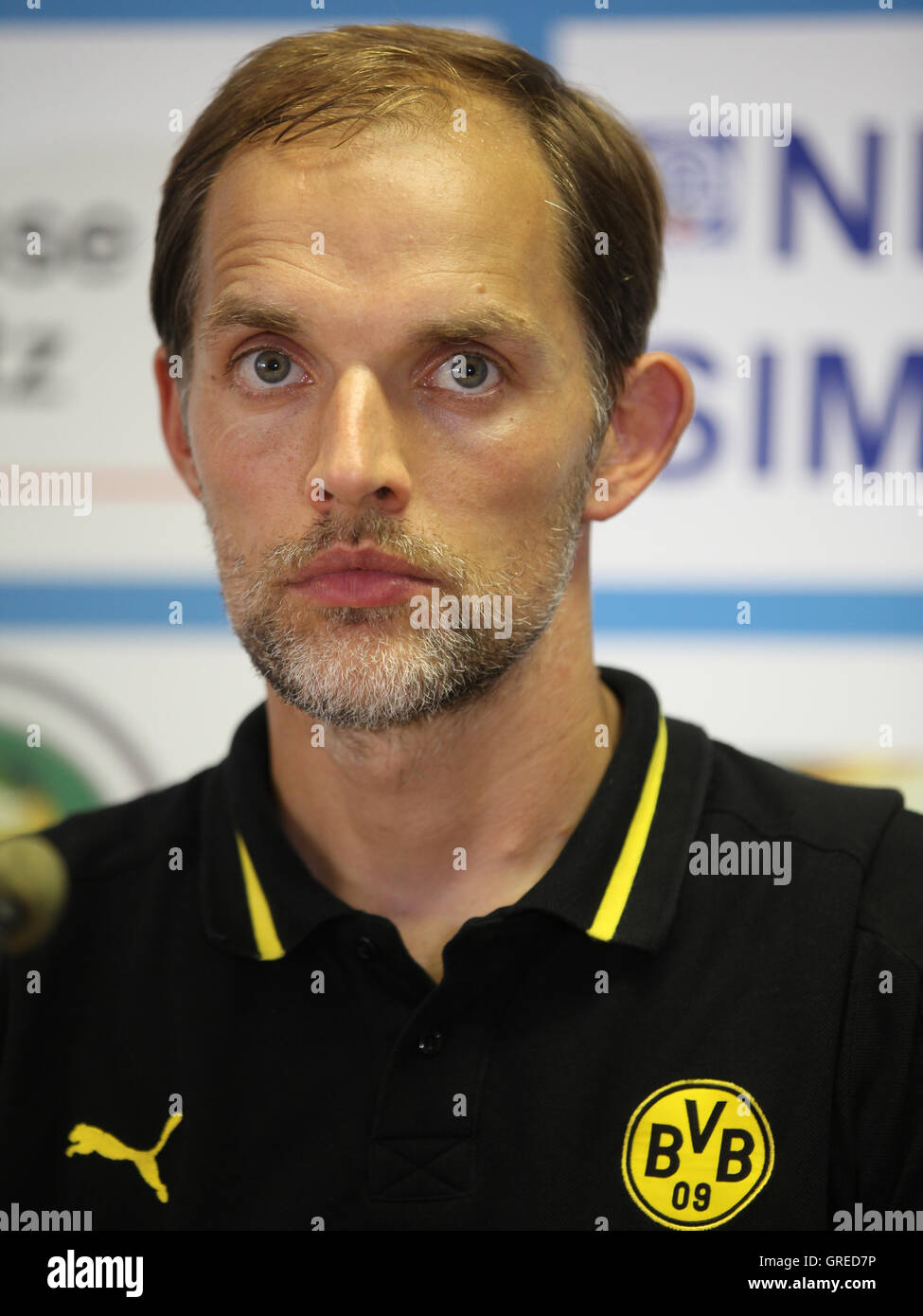 L'entraîneur Thomas Tuchel Borussia Dortmund Banque D'Images