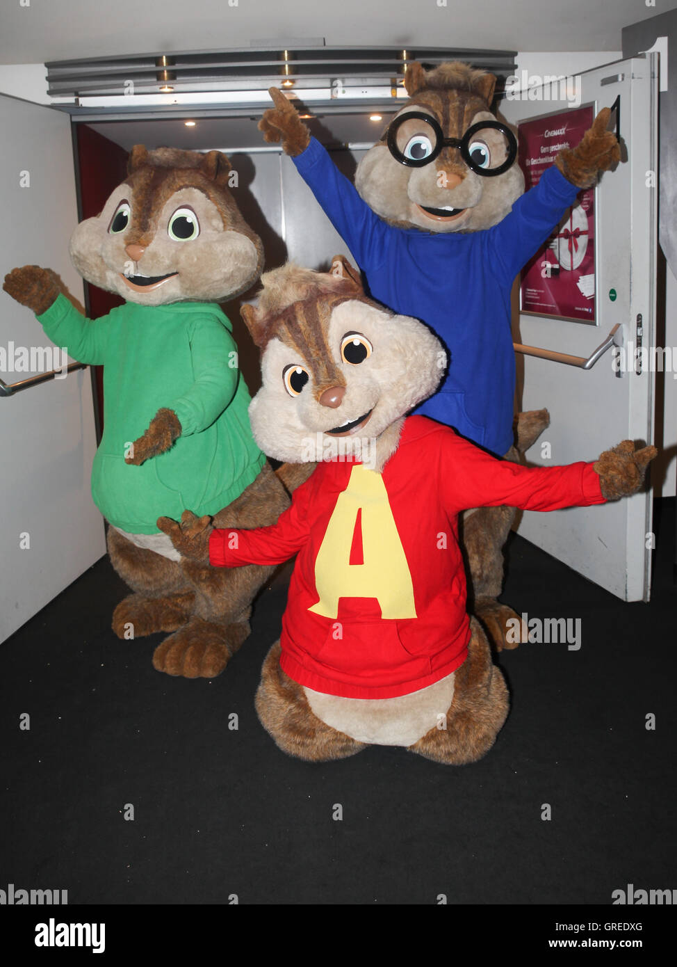 Alvin et les Chipmunks Chip Route Cinemaxx Magdeburg Banque D'Images